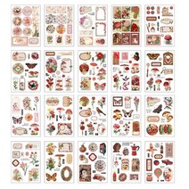 빈티지스티커 캐리어 노트북 리무버블 스티커 다꾸 방수 Mrpaper 4 스타일 20 개/대 레트로 공장 책 크리 에이 티브 INS 손 계정 재료 종이 장식 211EA 8, 02 S14716