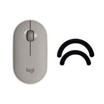 로지텍 PEBBLE M350 무소음 무선 마우스 + 마우스피트, 샌드+마우스피트