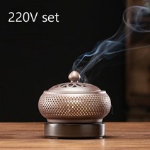 샌들 우드 시간 표시 전자 향 버너 세트 110V220V OUD 에센셜 야간 조명 가정용 티 워머 스토브 홈 데코레이션, AA