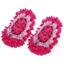 걸레슬리퍼 극세사슬리퍼 커버 청소슬리퍼 레드