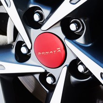 쏘나타 DN8 레터링 휠캡 커버 외부 액세서리 몰딩 파츠 익스테리어 튜닝 용품, C타입-블루(4P)