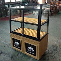 제빵 쇼케이스 진열대 유리 조명 케이크 카페, 100cmx55Wx140cm=2층