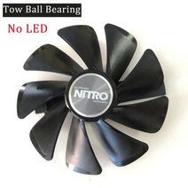 쿨링팬 컴퓨터팬 사파이어 rx470 rx590 rx580 rx480 rx570 니트로 스페셜 에디션 팬 95mm cf1015h12d rx 590 580 480 470 570 팬, 블랙 - 팬