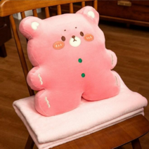 네이처타임즈 쿠키곰 인형 베개 담요쿠션 바디필로우, 핑크 마카롱 쿠키(+극세사 담요 )