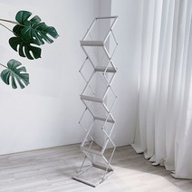 투명 잡지 꽂이 화장실 책 엽서 진열대 매거진 랙 게시대, 그레이 접이식 선반 148X25.5cm