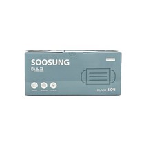 수성 수술용 덴탈 마스크, 50개입, 4개, 블랙