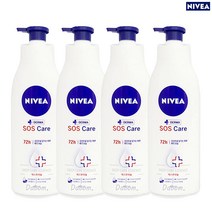 NIVEA 극건조 당기는 피부 즉시보습 SOS Care바디로션 400ml*4개, 1개