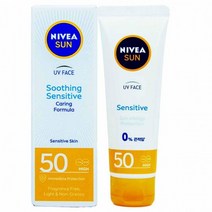 니베아 선 페이스 수딩 센시티브 선크림 SPF 50+ PA++++, 상세페이지 참조