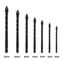 3mm~12mm 만능 드릴비트 타공 비트 멀티기리 포세린 폴리싱 유리 타일기리 콘크리트 대리석 목재 천공 화살촉 십자, 드릴비트3mm