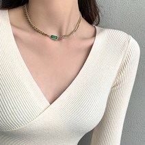 일호장신구 그린라이트 골드 체인목걸이[써지컬스틸]개별 카드택 포장 선물상자 증정