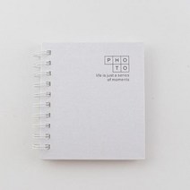 콜북 1단 2단 귀여운 포카 제작 포토 북 반짝이 코일 미니 폴라로이드 사진 앨범 3 인치 투명 내부 페이지 도서 카드, white