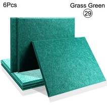 방음 부스 6 Pcs 사운드 흡수 소재 Acoust 절연 Absorcion 패널 도어 씰 스트립 홈 음악 스튜디오 벽, [01] Rectangle, [20] 29--Grass Green, [03] 1.0cm Super Density