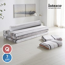 벨기에 LATEXCO 프리스티지 7존 라텍스 3단 토퍼+풀구성 SET Q