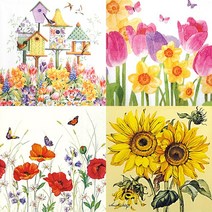 공예냅킨(Napkin) 플라워 디자인 냅킨 14종 모음, 냅킨 226 (2장)