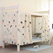 SKANDSALO 기숙사 2층침대 암막커튼 숙면 필수 완소템 항공배송, 하늘색 천 사슴 1 장