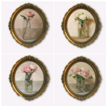 유럽 복고풍 레트로 엔틱 꽃 그림 예술 인테리어 액자, B