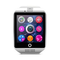 스마트워치 새로운 디지털 터치 스마트 워치 시계 Q18 SmartWatch 지원 Sim TF 카드 전화 통화 메시지 카메라 IOS 전화, WHITE