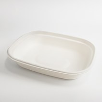 L-067 백색 펄프트레이 용기300개+뚜껑300개 24oz, L-067 용기300개+뚜껑300개