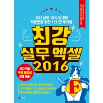 최강 실무 엑셀(2016):회사 상위 10% 이내의 직장인을 위한 12시간 투자법, 성안당