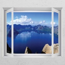 [바보사랑] 백두산천지풍경01_창문그림액자[꾸밈], 타입선택:C타입엘레강스골드