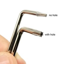 나사 볼트 피스 6 로브 Torx 헤드 탬퍼 방지 보안 볼트 구멍 드라이버 스크류 키 T4 T5 T6 T7 T8 T9 T10 T15 T20 T25 T30 T40 1 개, T4 no hole