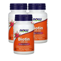 나우푸드 Now Food Biotin 비오틴1000 베지100정 비타민H 비타민B7 3병, 120개