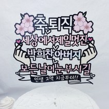 써봄토퍼 모든날이눈부시길 [퇴직] 케이크토퍼(촬영소품), 세상에서제일멋진-축퇴직