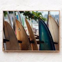 서핑보드 하와이 알로하 여름 인테리어 소품 액자, 01. 유광 골드
