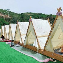 글램핑텐트 장박 오두막 쉘터 감성 대형, 3x3m 룸 텐트 베이지