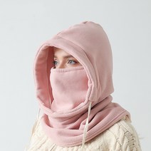 아벤토 초경량 기모 후드 넥워머 버프 겨울 방한 목토시 바라클라바, 핑크