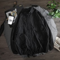 야구점퍼 과잠바 항공 간절기 선 스크린 남성용 초박형 통기성 얼음 실크 하이 넥 유니폼