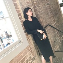 여자 데일리 심플 슬림핏 긴팔 골지 롱 원피스 미니 트위드 반팔 나시 정장 셔츠 예쁜