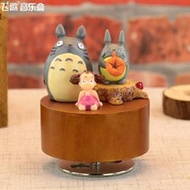 스노우볼 오르골 크리스탈볼 이웃집 토토로 만화 회전 나무 태엽 뮤직 박스 여자 선물 홈 인테리어, B