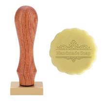 OLYCRAFT 수제 비누 스탬프 4.1cm(1.6인치) 생명의 나무 챕터 각인 스탬프 탈착식 황동 헤드와 배나무 손잡이 포함 DIY 개성 제작용, Vintage Pattern