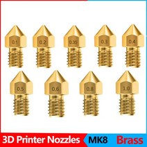 Anet A8 Makerbot MK8 Creality CR-10 S4 S5 Ender 3 3Pro 5 청소 도구 키트 용 압출기 황동 노즐 프린트 헤드, 1.75mm All Mixed, Mixed