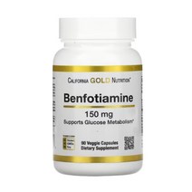 캘리포니아골드 뉴트리션 Benfotiamine 벤포티아민 실리카 150mg 30정 90정, 1통