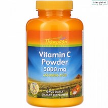탐슨 톰슨 고용량 비타민C 비타민씨 메가도스 물에타먹는 분말 아스코르빈산 5000mg 226g