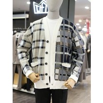 티아이포맨 티아이포맨 22 S/S 네이비 체크패턴 가디건 M222MSW704 NV (P001933868)