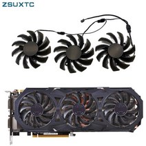 기가바이트 GTX 970 윈드포스 G1 그래픽 카드용 쿨러 팬 교체용 CPU 75mm 2 핀 3 핀 GTX970 PLD08010S12H, 03 3PCS