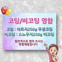 명함 인쇄 제작 출력 코팅 무 비 포토 카드 포카 가격 업체 소량 비용 디자인 인쇄업체 제작업체 시안 도안, 500매, 비코팅단면