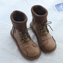 Makone 털 퍼 앵글 미들 숏 겨울 양말 부츠 방한화 빈티지 레트로 발편한 가벼운 따뜻한 어그 클래식
