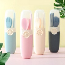 휴대용 수저세트/수저/숟가락 젓가락/소풍 도시락/캠핑 수저세트, 블루