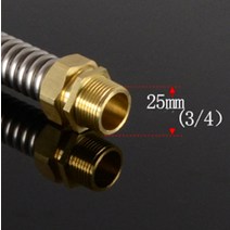 스텐주름관 12quot 34quot 1인용 bsp 구리 수나사 304 스테인레스 벨로우즈 팬 코일 유닛 파이프 중앙 에어컨 물 입구 호스, dn20 l 3l4, 50cm