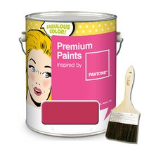 노루페인트 팬톤 수성 멀티 페인트 방문 가구 목재 철재 조색 무광 1L, Viva Magenta(18-1750)