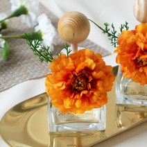 차량용 디퓨저 자동차 플라워 방향제 시리즈 고급 새차 선물, 메리골드(오렌지), 아카시아