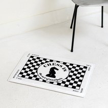 믹스앤매치 다용도 오브제 패브릭 극세사 메모리폼 발매트 미니러그 20종, 08_체스