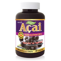 아사이 베리 14000mg 180식물성캡슐 50배 농축 acai, 180캡슐, 4개
