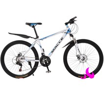 입문용 자전거 mtb 29인치 30인치 광폭 엠티비 바퀴큰 산악용, 24단 + 24인치cm, K.케이-스포크 휠-흰색 파란색