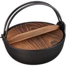 이와츄 Iwachu 깊은 샤브 전골 냄비 6개 사이즈, 블랙, 18cm