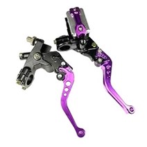 오토바이 핸들 브레이크 펌프 레버 마스터 실린더 클러치 7/8 22mm 범용, 08 Purple